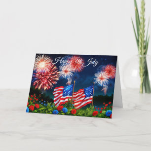 Feuerwerk am 4. Juli Karte