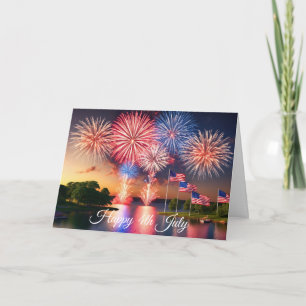 Feuerwerk am 4. Juli Karte