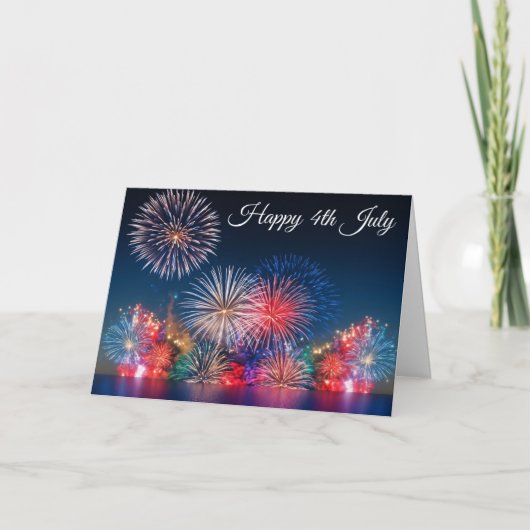 Feuerwerk am 4. Juli Karte (Vorderseite)