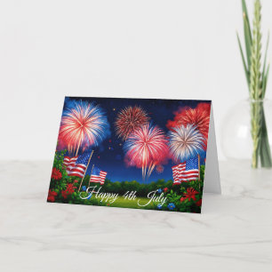 Feuerwerk am 4. Juli Karte