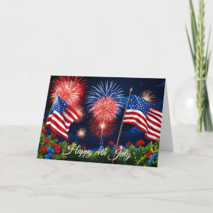 Feuerwerk am 4. Juli Karte