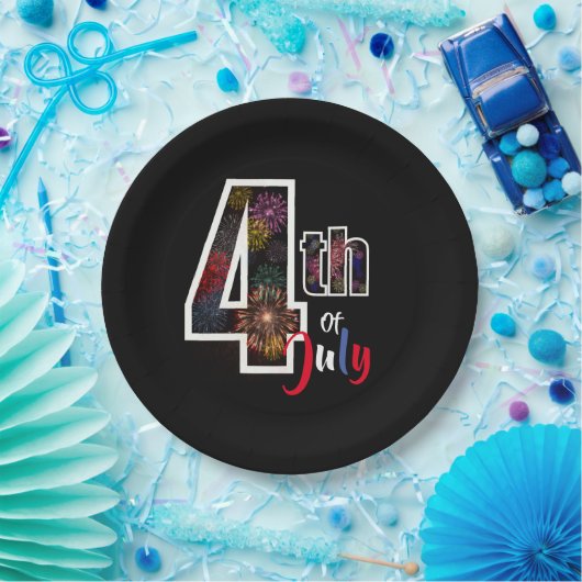 Feuerwerk am 4. Juli Pappteller (Party)