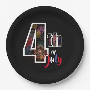 Feuerwerk am 4. Juli Pappteller