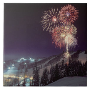Feuerwerk am Big Mountain Resort in Whitefish, Fliese