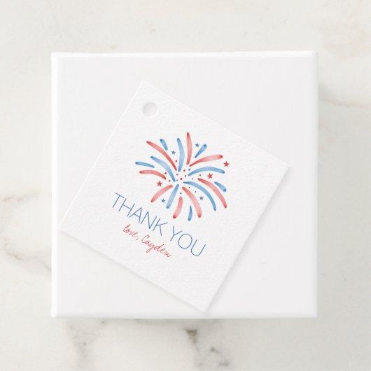 Feuerwerk Amerikanische Unabhängigkeitstag Geburts Geschenkanhänger (Beispiel)