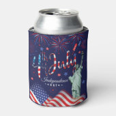 Feuerwerk Amerikanische Unabhängigkeitstag mit der Dosenkühler (Kanne Vorderseite)