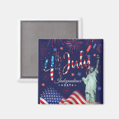 Feuerwerk Amerikanische Unabhängigkeitstag mit der Magnet (Vorderseite/Rückseite)