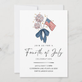 Feuerwerk Amerikanische Unabhängigkeitstag Party E Einladung