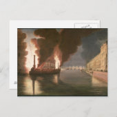 Feuerwerk an der Seine Postkarte (Vorne/Hinten)