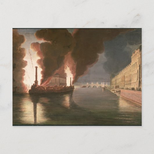 Feuerwerk an der Seine Postkarte (Vorderseite)
