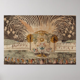 Feuerwerk-Anzeige am Platz Louis XV Poster