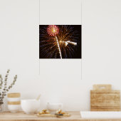 Feuerwerk-Anzeige auf der Savannah River Poster (Küche)