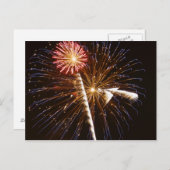 Feuerwerk-Anzeige auf der Savannah River Postkarte (Vorne/Hinten)