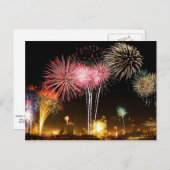 Feuerwerk-Anzeige - Feiern! Einladungspostkarte (Vorne/Hinten)