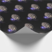 Feuerwerk-Anzeige in schwarzem Himmel Geschenkpapier (Ecke)