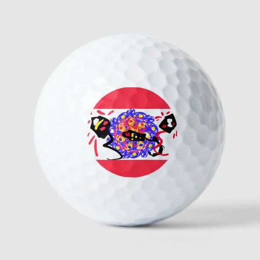 Feuerwerk Art Pop Golfball (Vorderseite)