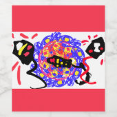 Feuerwerk Art Pop Weinetikett (Einzelnes Label)