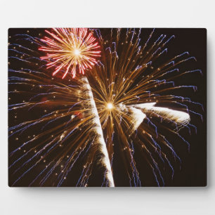 Feuerwerk auf dem Savannah River Fotoplatte