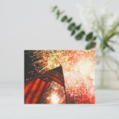 Feuerwerk auf dem vierten postkarte (Stehend Vorderseite)