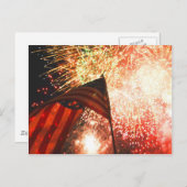 Feuerwerk auf dem vierten postkarte (Vorne/Hinten)
