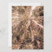 Feuerwerk aus funkelnd Gold Abstrakt Einladung (Rückseite)