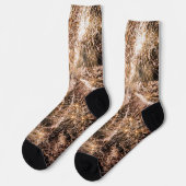 Feuerwerk aus funkelnd Gold Abstrakt Socken (Linkes Detail)