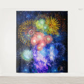 Feuerwerk-Ausbrüche Wandteppich (Vorderseite)