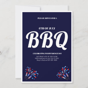 Feuerwerk BBQ-Party zum 4. Juli Einladung