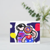 Feuerwerk beobachten postkarte (Stehend Vorderseite)