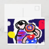 Feuerwerk beobachten postkarte (Vorne/Hinten)