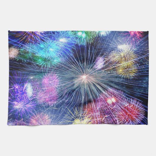 Feuerwerk-Blast Geschirrtuch (Horizontal)
