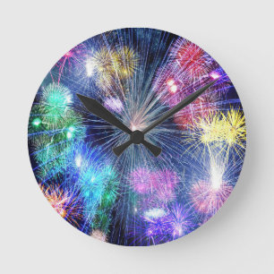 Feuerwerk-Blast Runde Wanduhr