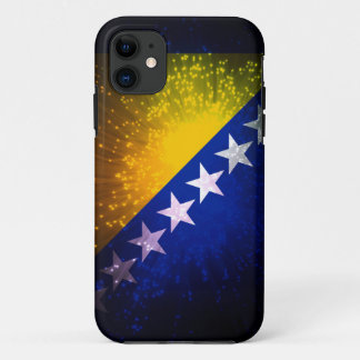 Feuerwerk; Bosnien-Flagge Case-Mate iPhone Hülle