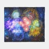 Feuerwerk Bursts Fleece Blanket (Vorderseite (Horizontal))