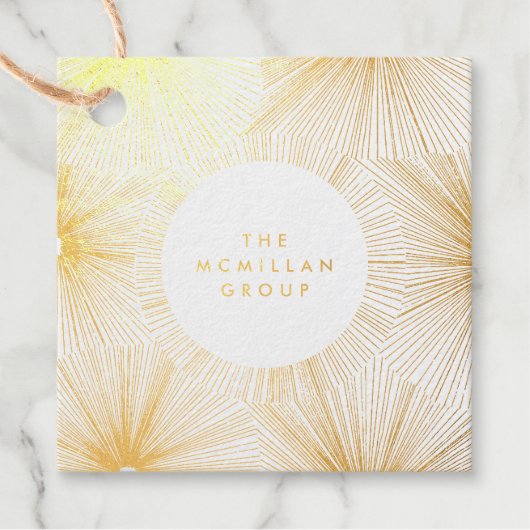 Feuerwerk Bursts Gold Foil Geschenktasten Geschenkanhänger (Vorderseite)