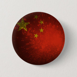 Feuerwerk; China-Flagge Button
