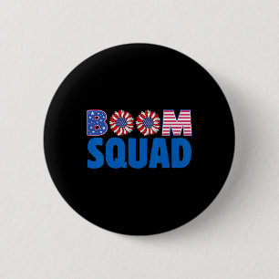 Feuerwerk Direktor Funny 4. Juli Boom Squad. Button
