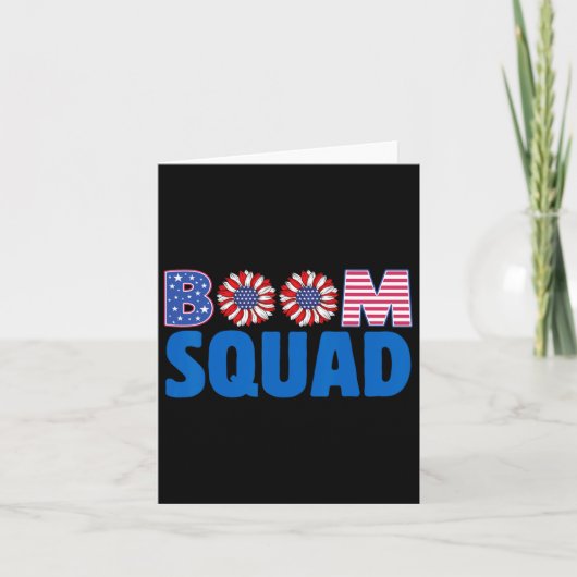 Feuerwerk Direktor Funny 4. Juli Boom Squad. Karte (Vorderseite)