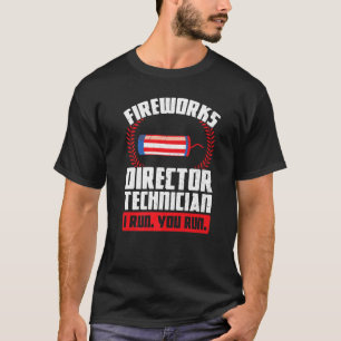Feuerwerk Direktor Techniker Ich führe Foreworks D T-Shirt