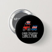 Feuerwerk Direktor Traktor 4. Juli Jungen Kinder Button (Vorne & Hinten)