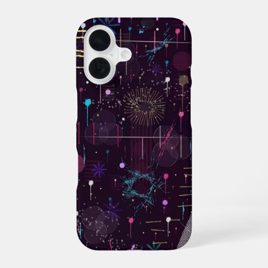 Feuerwerk-Display: Abstrakte Kunst  iPhone 16 Hülle (Rückseite)