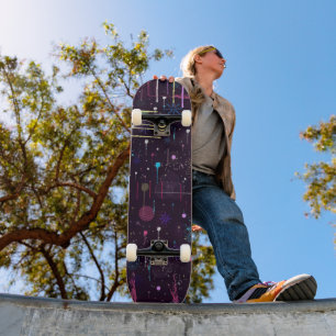 Feuerwerk-Display: Abstrakte Kunst Skateboard