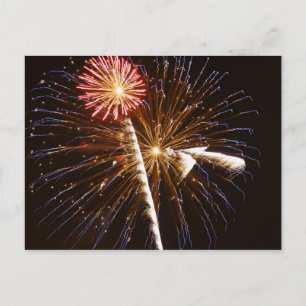 Feuerwerk-Display am Savannah River Postkarte