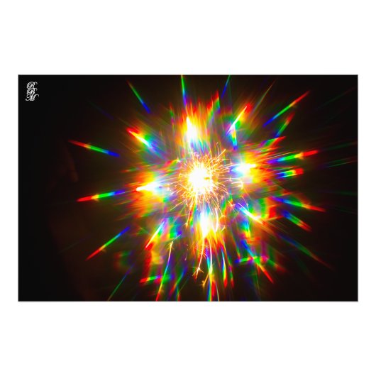 Feuerwerk durch 3D-Brille 1 Fotodruck (Vorne)