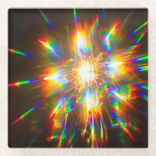 Feuerwerk durch 3D-Brille 1 Glasuntersetzer