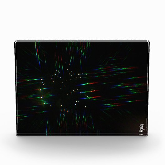 Feuerwerk durch 3D-Brille 3 Fotoblock (Vorderseite)