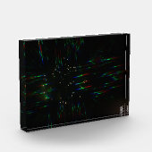 Feuerwerk durch 3D-Brille 3 Fotoblock (Links)