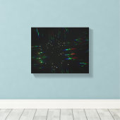 Feuerwerk durch 3D-Brille 3  Leinwanddruck (Insitu (Holzboden))