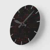 Feuerwerk durch 3D-Brille 6 Runde Wanduhr (Winkel)