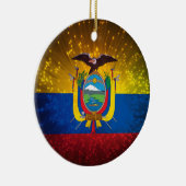 Feuerwerk; Ecuador-Flagge Keramikornament (Rechts)